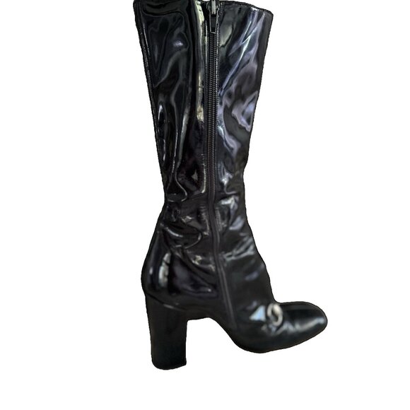Vintage Gucci Back Patent Boots 9B - Picture 4 of 6